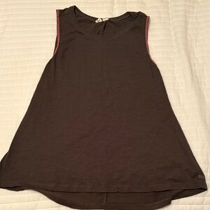 Roxy Sleeveless Tank with Pink Trim
